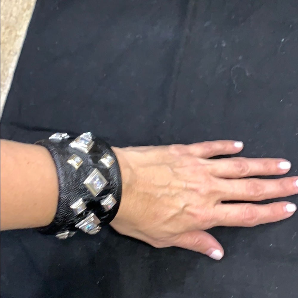 Faux Croc edgy cuff
